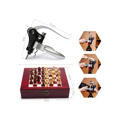 2 in 1 Wine Opener Set and Chess set