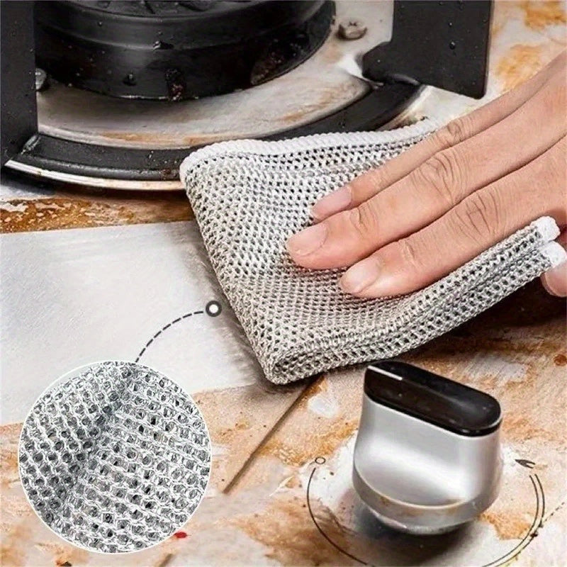 Double‑Sided Steel Wool Rag - 20pc