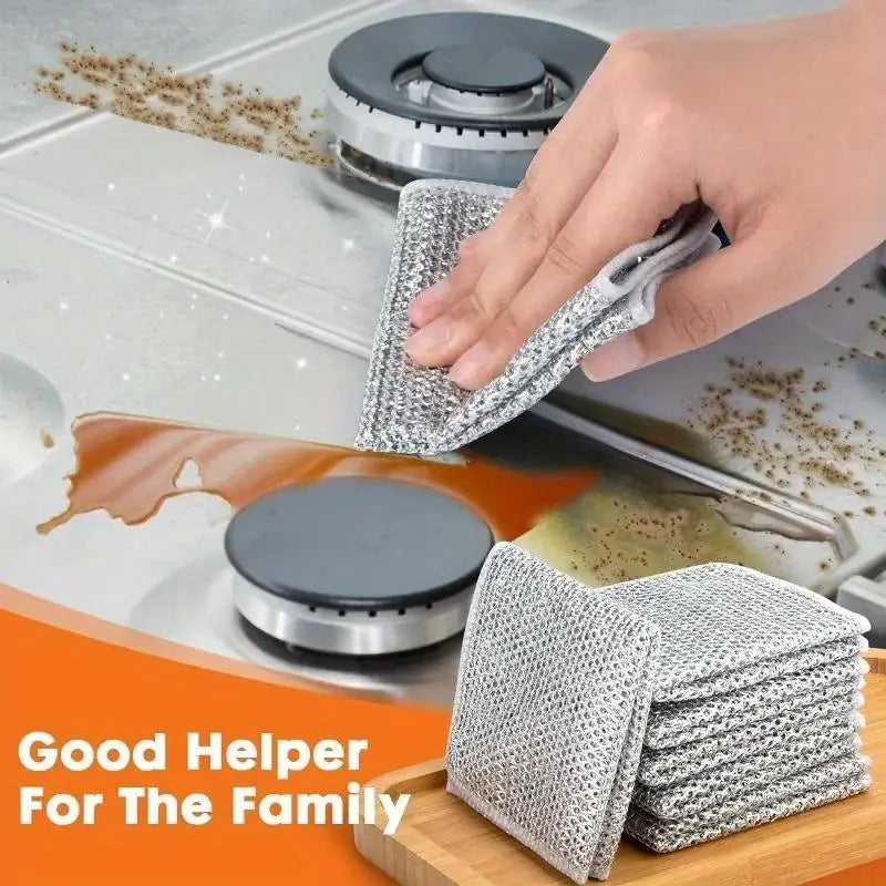 Double‑Sided Steel Wool Rag - 20pc