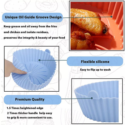 16cm Air Fryer Silicone Plate With Handle