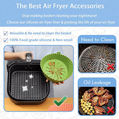 20cm Air Fryer Silicone Plate With Handle