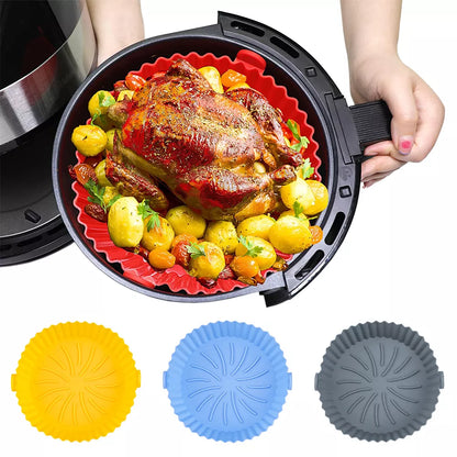 20cm Air Fryer Silicone Plate With Handle