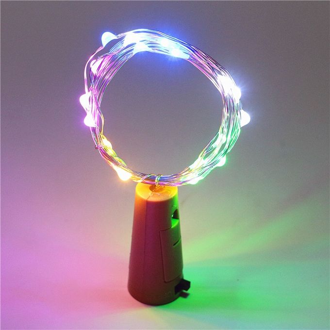 Wine Bottle Cork Stopper LED Fairy Lights -  8 Pack