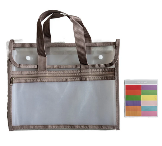 12 Pocket Transparent A4 File Organizer with Zip