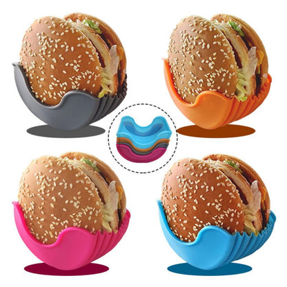 4 Pack - Reusable Silicone Hamburger Box
