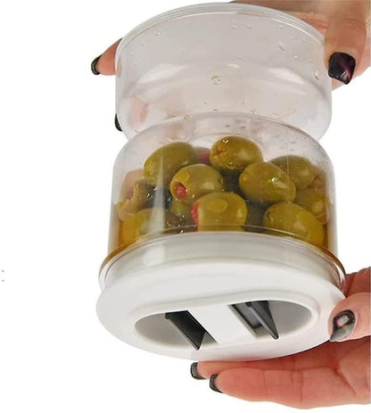 Hourglas Juice Separator Pickle And Olives Jar