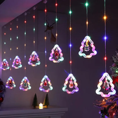 FestivaGlow Christmas Curtain String Lights – 3M, 120 LEDs, USB Powered, Remote Controlled