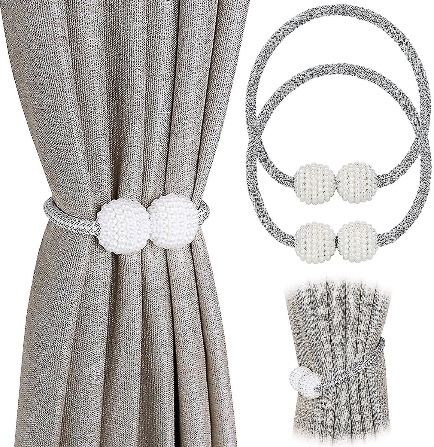 Magnetic Pearl Curtain Tie Back - 2 Pack