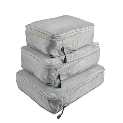3Pcs Travel Storage Bag Compressible Packing Cubes