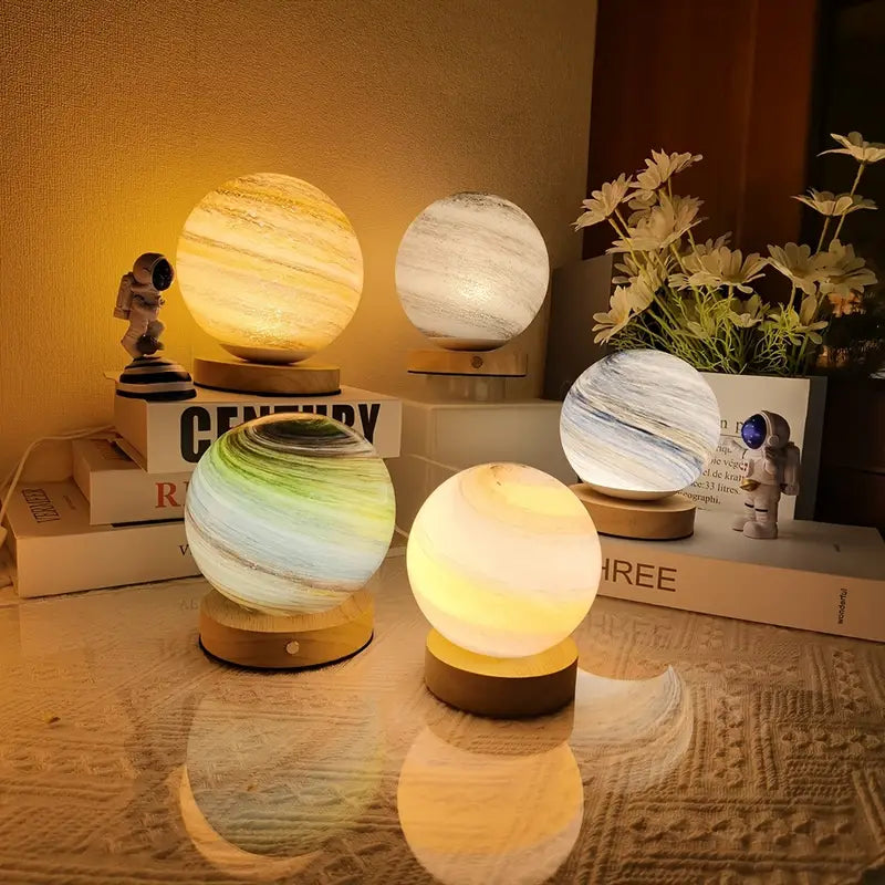 Celestial Glow 3D Glass Lamp