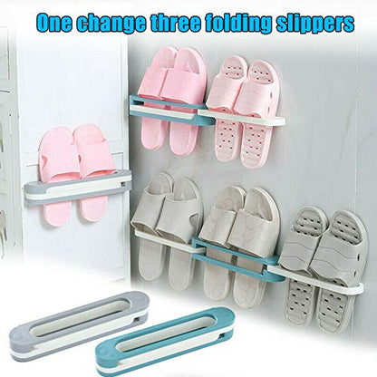 Wall-mounted Rotary Slipper Rack Holder