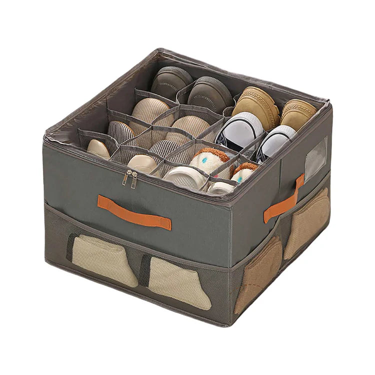 Home Textile Storage Organizer – Foldable with Side Pockets