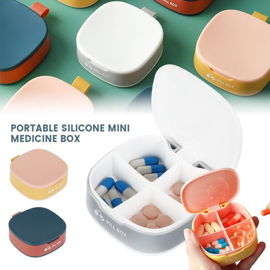 4 Compartment Silicone Pill Box