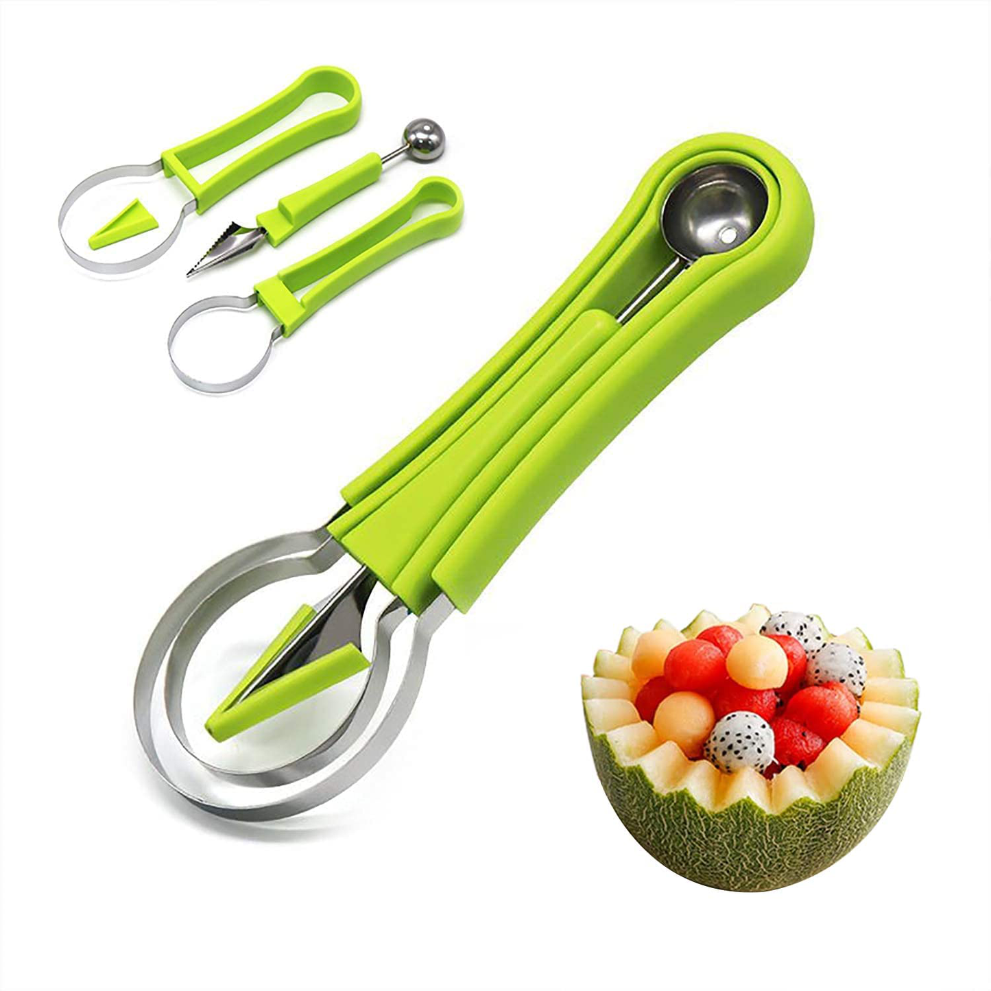 4 In 1 Stainless Steel Fruit Carving Tools Set