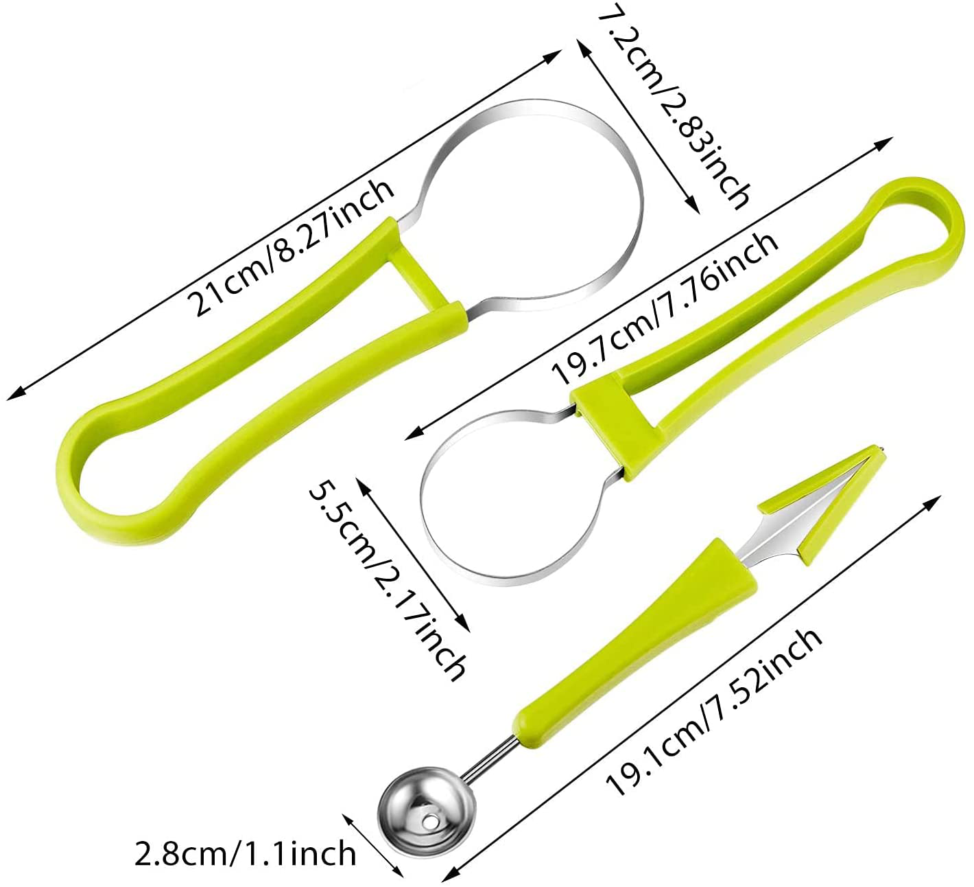 4 In 1 Stainless Steel Fruit Carving Tools Set