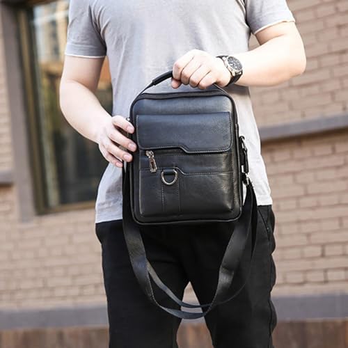 Casual Carrier Men’s Crossbody Faux Leather Shoulder Bag