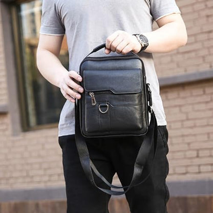 Casual Carrier Men’s Crossbody Faux Leather Shoulder Bag