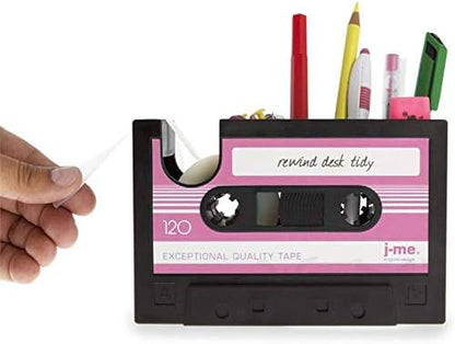 Retro Cassette Tape Dispenser Stationery Holder