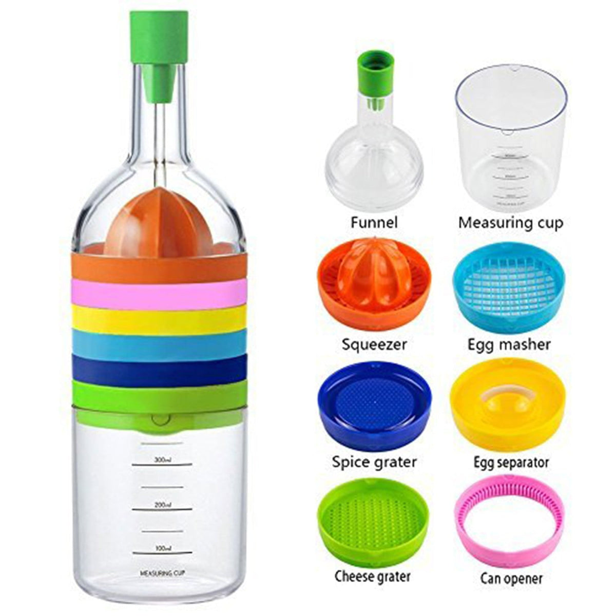 ChefStack Bottle Set – 8 Kitchen Tools in 1