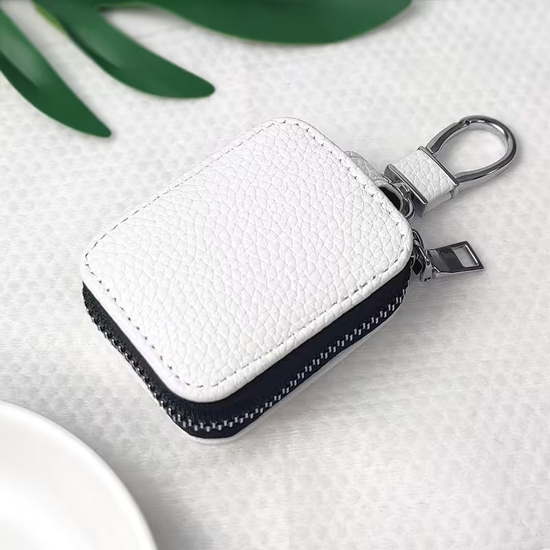 Faux Leather Mini Keychain Pouch & Earbuds Case