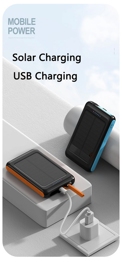 Magsafe Solar Wireless Charging Power Bank - 5000mah