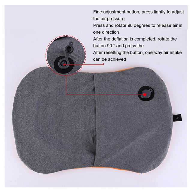 Inflatable Travel & Camping Pillow with Carry Bag