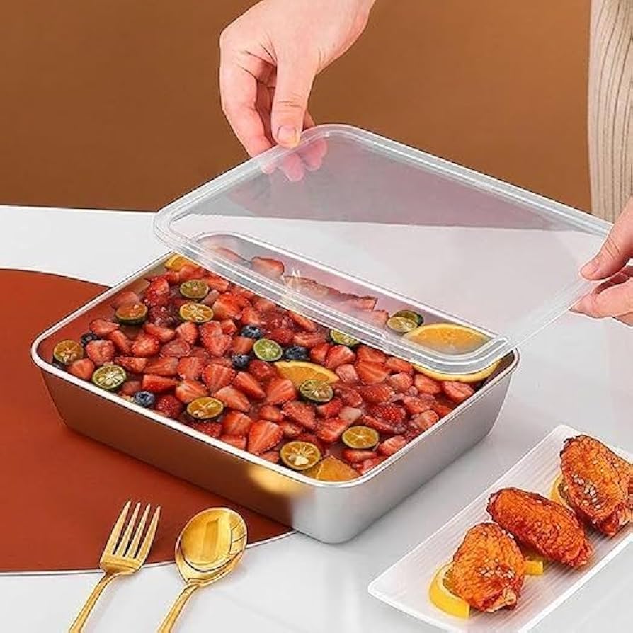 Stainless Steel Food Storage Container Set with Lids