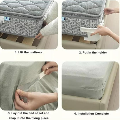 Bed Sheet Holder – Corner Locking Clips