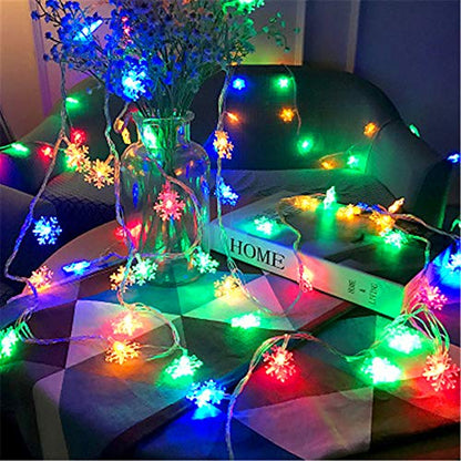 10M Snowflake String Lights 100 LED Multicolour