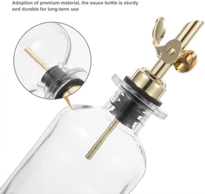 2pcs Glass Oil and Vinegar Dispensers