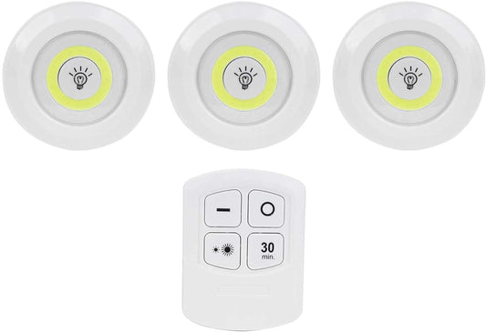 Set of 3 COB LED Lights with Remote Control