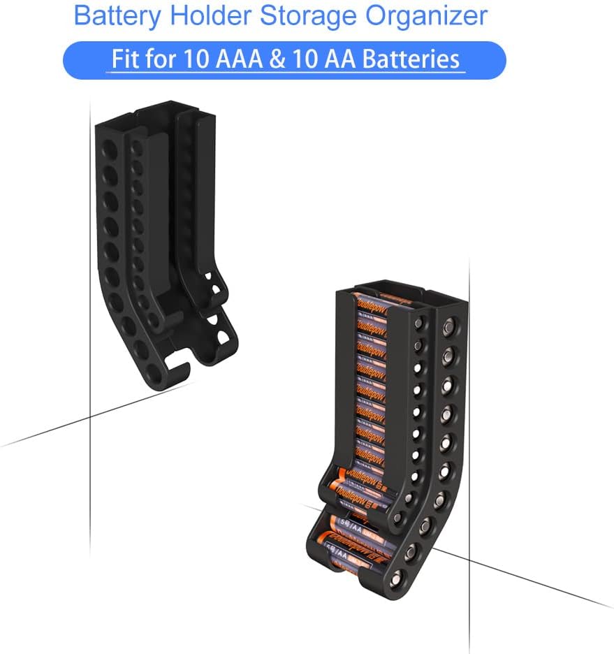 PowerDock AA/AAA Wall‑Mounted Battery Organizer&nbsp;
