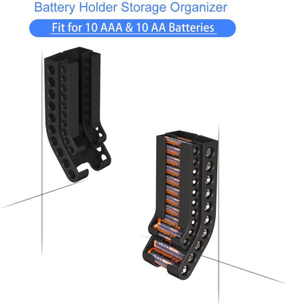 PowerDock AA/AAA Wall‑Mounted Battery Organizer&nbsp;