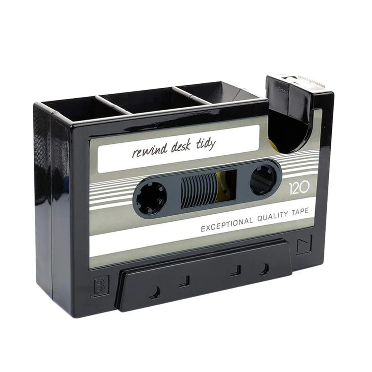 Retro Cassette Tape Dispenser Stationery Holder