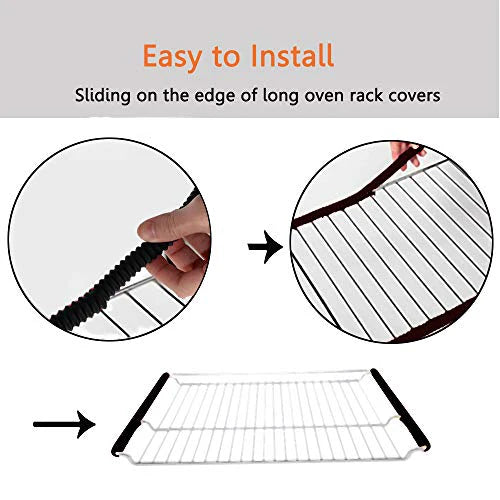 4 Pack Heat Resistant Silicone Oven Rack Cover