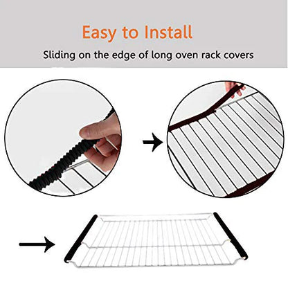 4 Pack Heat Resistant Silicone Oven Rack Cover