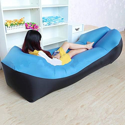 Inflatable Air Lounger with Back Rest