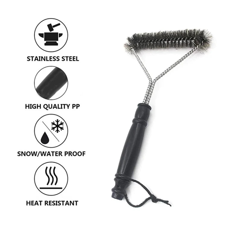 Stainless Steel Wire Bristles Grill Cleaning Brush