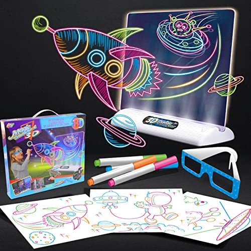 3D Magic Drawing Board (With 3D Glasses)