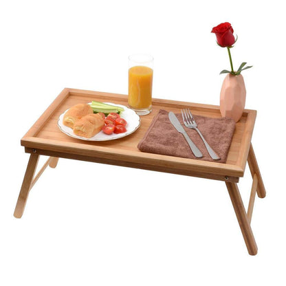 Bamboo Bed Tray With Foldable Legs