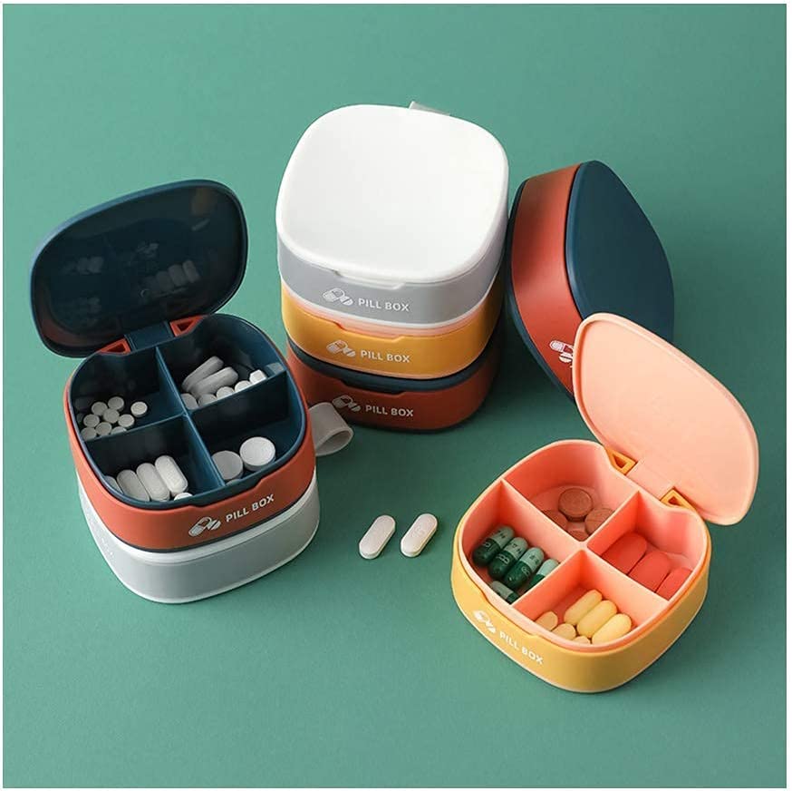 4 Compartment Silicone Pill Box