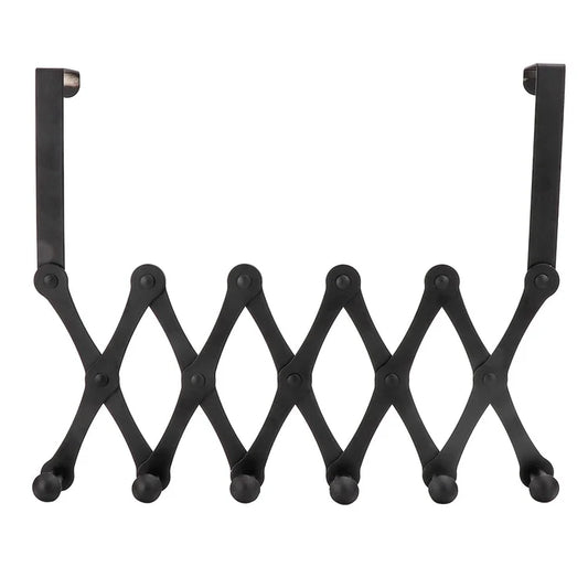 Over-The-Door Hook – Foldable Coat Rack, Heavy-Duty Stainless Steel 6 Hooks