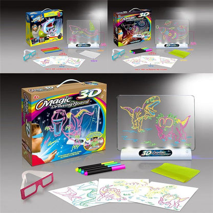 3D Magic Drawing Board (With 3D Glasses)