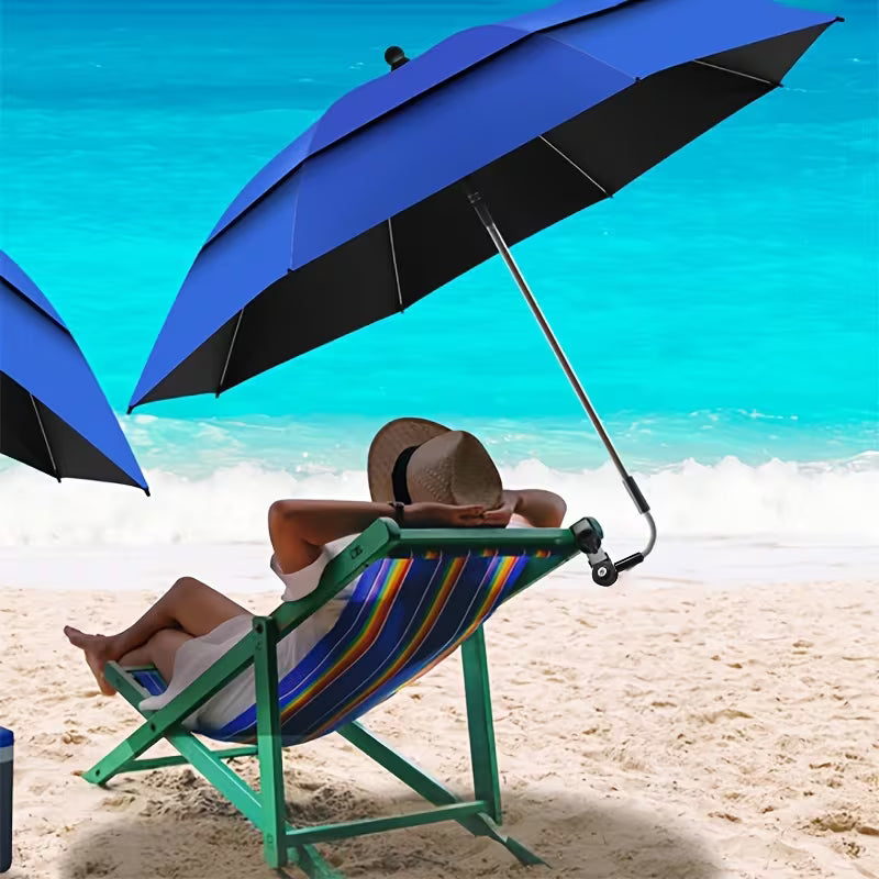 Beach Umbrella with 360° Adjustable Clamp