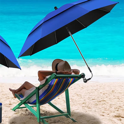 Beach Umbrella with 360° Adjustable Clamp