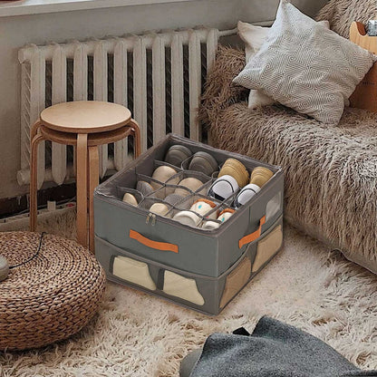 Home Textile Storage Organizer – Foldable with Side Pockets