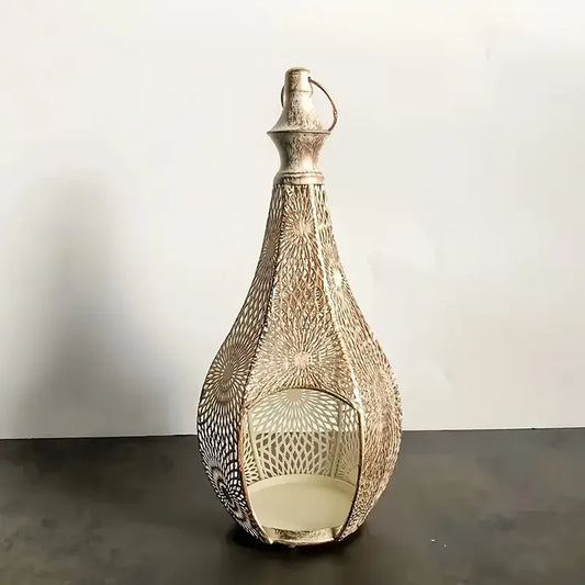 KasbahGlow Moroccan Metal Lantern Candle Holder