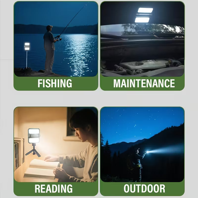 Rechargeable Multifunctional Solar Camping Light – 240° Flood Beam