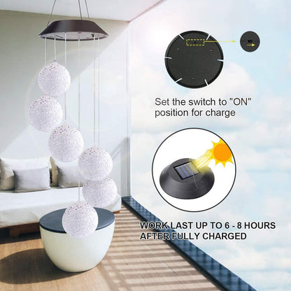 Solar Colour Changing LED Ball Hanging Lamp