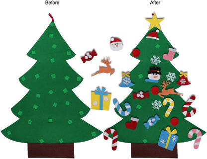 DIY Felt Christmas Tree Set with Ornaments